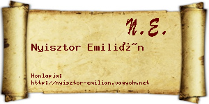 Nyisztor Emilián névjegykártya